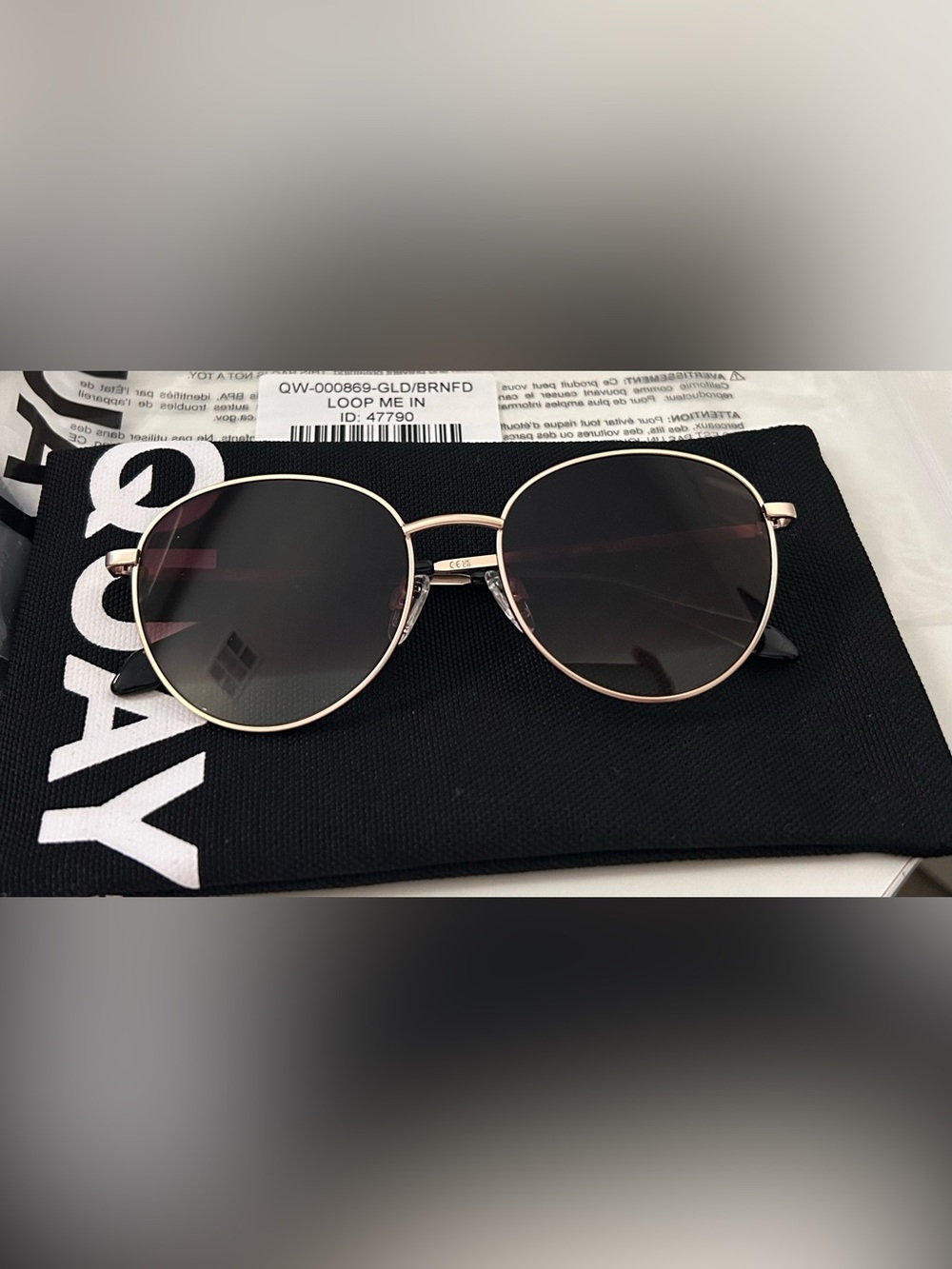 Quay - Loop Me In Sunglasses - Gold/brown Fade